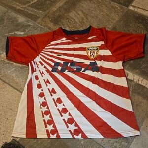 Youth Red & White USA Soccer Jersey Top
